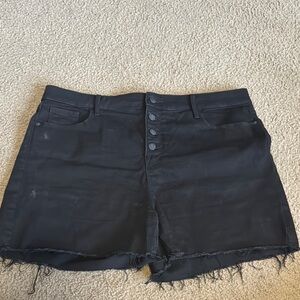 Old Navy Black Jean Shorts with Frayed Hem
